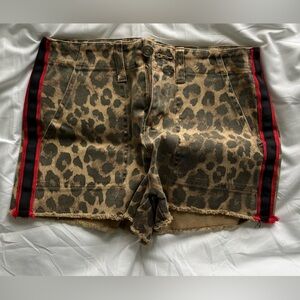 Pam & Gela Cheetah Jean Shorts